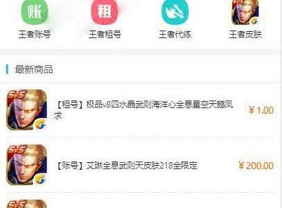 ym8871 王者荣耀代练交易系统源码-有用乐享